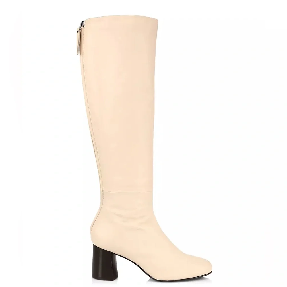 3.1 Phillip Lim Nadia High Block Heel Boots in Almond, Size 38.5, New in Box